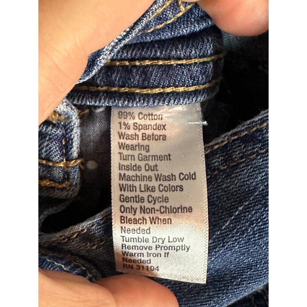 True Craft Blue Jean Denim Distressed Long Pants Adjustable Overall Bibs Size 3 - Picture 5 of 8